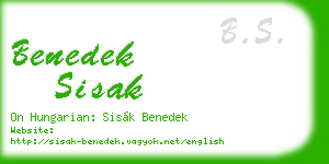 benedek sisak business card